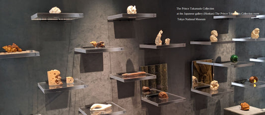 This exhibition displays contemporary netsuke, which was collected by the prince Takamado with her Imperial Highness Princess” The Prince Takamado Collection is well-known among the netsuke-lovers in Japan.