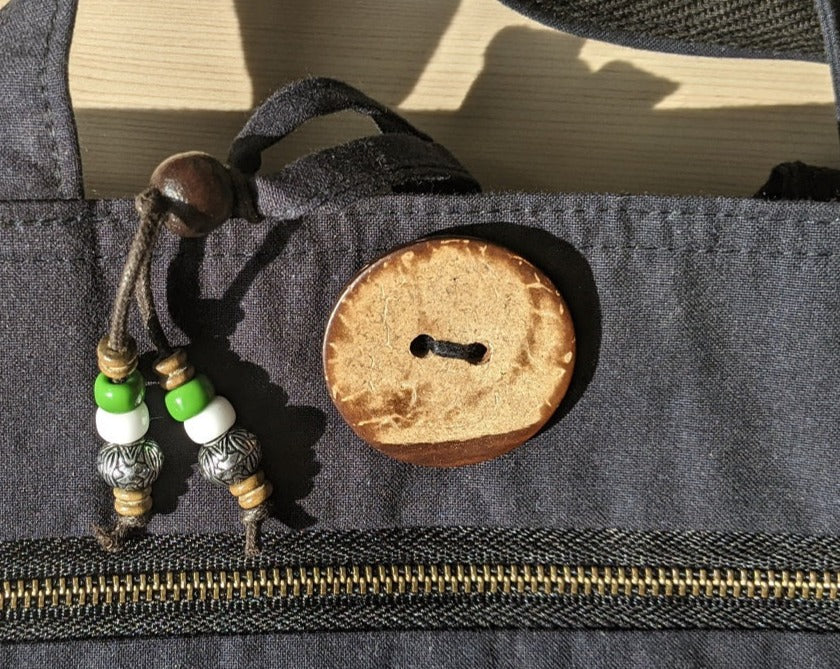 Japan craft, embroidered tote bag by Ainu people.